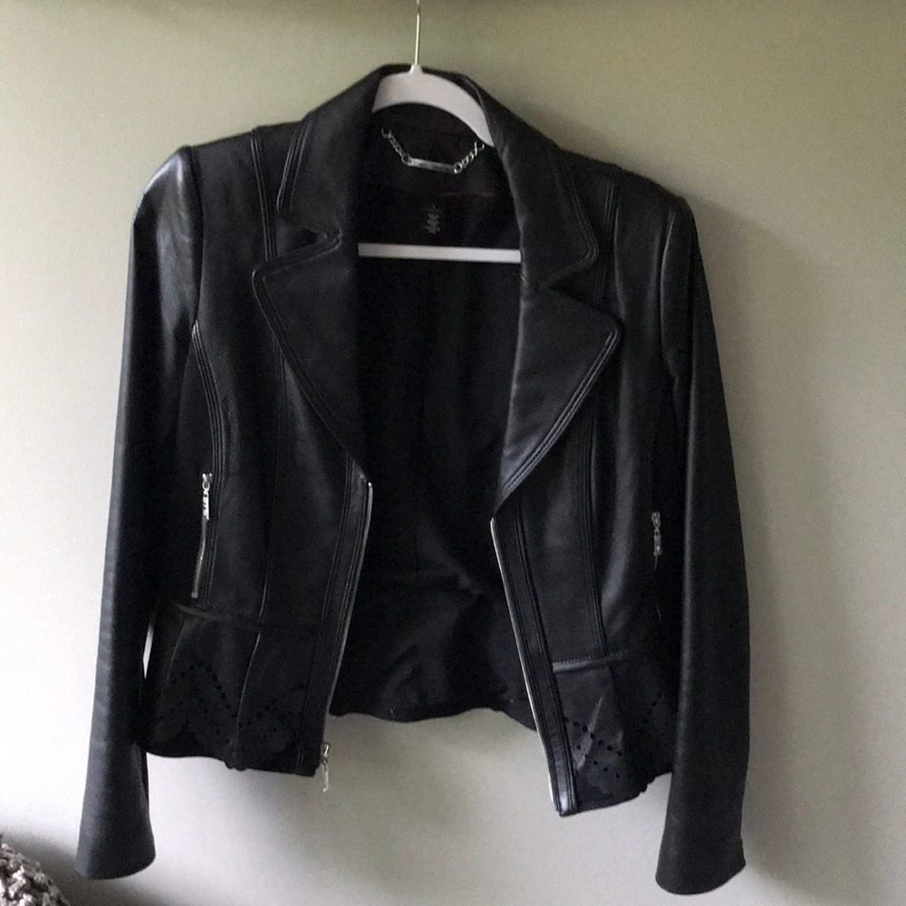 White House Black Market Leather Jacket